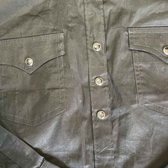 Vintage Wrangler black Pearl Snap Button Shirt western cowboy - Picture 6 of 9